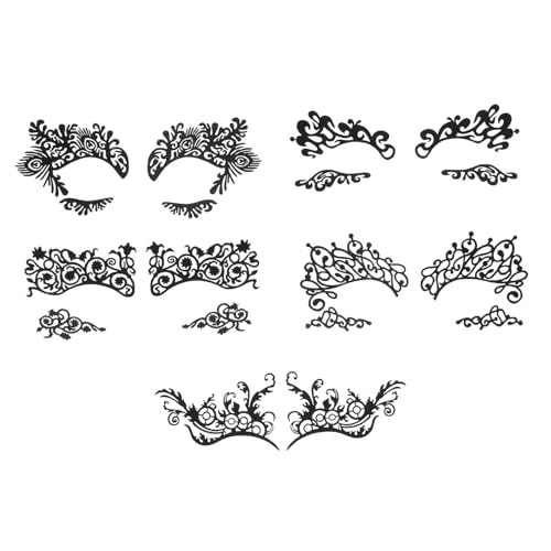 Mikinona 5stücke Temporärer Sticker Für Augen Und Gesicht Lidschatten-spitzen-sticker Eyeliner-makeup-sticker Vielseitig Einsetzbar Für Halloween Kostümpartys Cosplay Und Mehr von Mikinona
