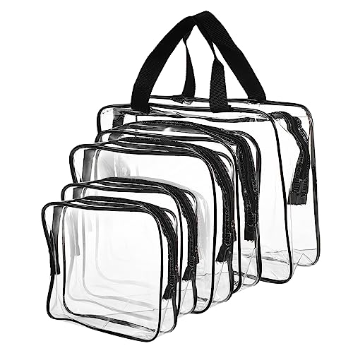 Mikinona 5stücke Transparenter Kosmetik Organizer Für Damen Reise Schminktasche Mit Reißverschluss Klarer Behälter Für Kosmetika Badezimmer Organisation Kosmetiktasche Für Beauty von Mikinona