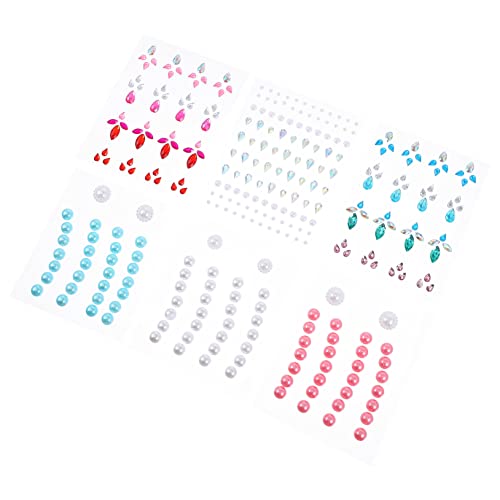 Mikinona 6blätter Augenjuwelen-aufkleber Aus Harz Augenjuwelen-aufkleber Für Gesichtsdekoration Körperdekor Und Bastelprojekte von Mikinona