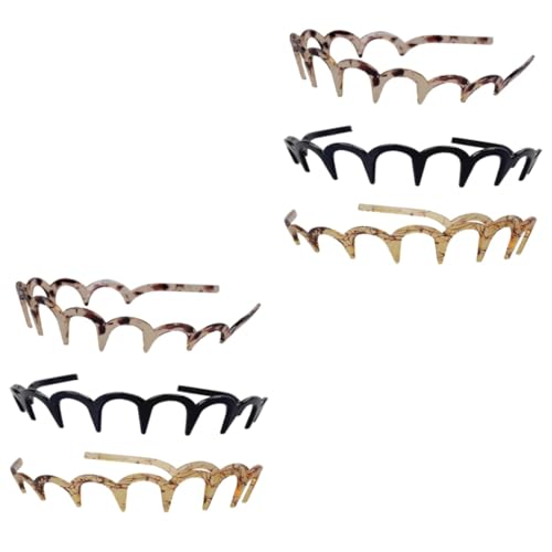 Mikinona 6 Stk modisches Haarband Zahnstirnband Kamm Kopfbedeckung Stirnbänder für Damenhaar Wellenstirnbänder haarschmuck haircharm haarreifen damen Eleganter Kopfschmuck frauen stirnband von Mikinona