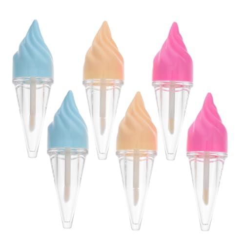 Mikinona 6stücke Lip Gloss Tubes Leere Nachfüllbare Lippenbalsam Behälter Für Lippenpflege Transparente Kosmetikflaschen Für Und Tägliche Nutzung Mit Bequemen Applikatorbürsten von Mikinona