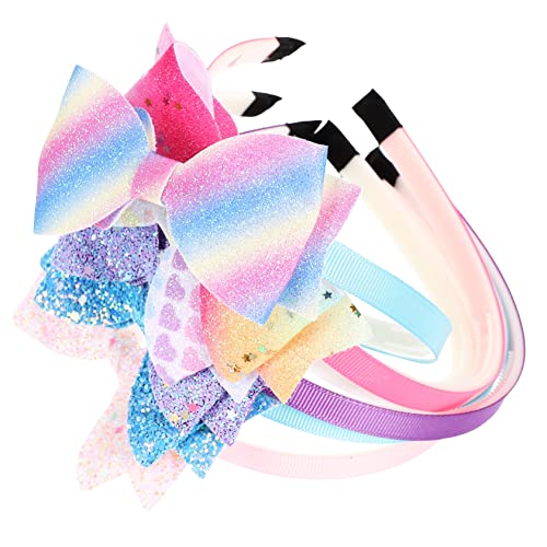 Mikinona 6stücke Teiliges Glitzer Schleifen Haarband Für Mädchen Funkelnde Sequin Bänder Für Partys Kostüme Und Feiertage von Mikinona