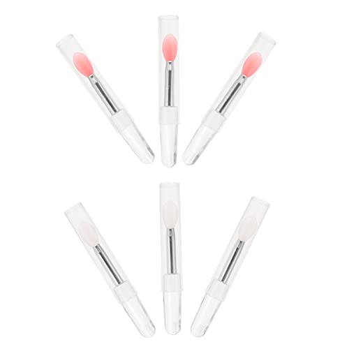 Mikinona 6 Stück Silikon Lippenmaskenpinsel Make Up Zubehör Make Up Anwendung Lippenstiftpinsel Lidschatten Lippenbalsam Zubehör Für Mädchen Lippenstift von Mikinona