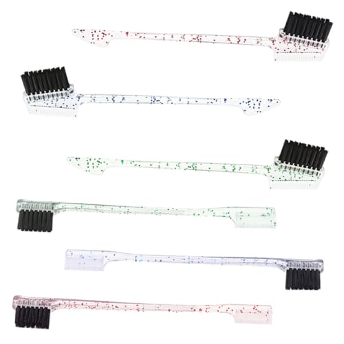Mikinona 6 Stück Teiliges Augenbrauenbürsten Dreifachkopf Vielseitige Haarlinie und Augenbrauenkämme für Präzises Styling und Einfaches Makeup für Männer von Mikinona
