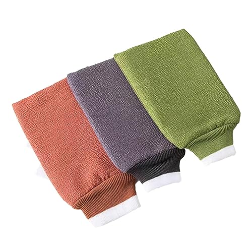 Mikinona Peeling Badehandschuhe 6 Stück Dual Side Duschhandschuhe Aus Nylon Für Körperpeeling Einheitsgröße Für Frauen Und Männer Waschhandschuhe Mit Kordel Zum Aufhängen Für Seife von Mikinona