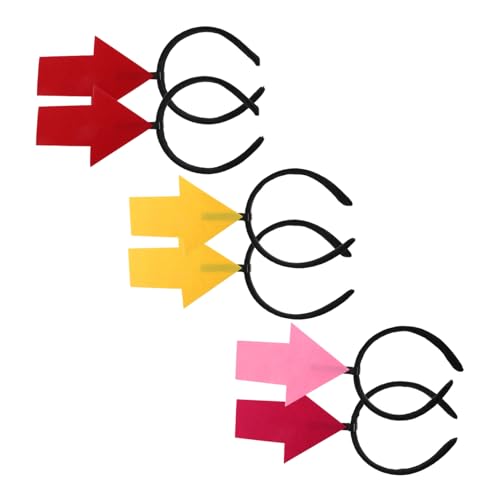 Mikinona 6 Stück Teiliges Haarreif Leichte Bequeme Party Haar Accessoires Lustige Pfeilform Kopfschmuck für Fotoautomaten Requisiten Zirkus und Themenfeiern Bühnenauftritte von Mikinona