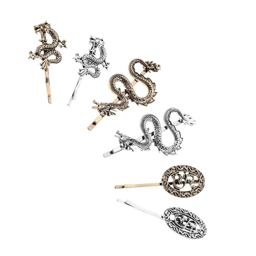 Mikinona 6 Stück Vintage Metall Haarspangen mit Detailliertem Drachenmotiv Robuste Punk Haarclips für Damen und Mädchen Halloween Gothic Haarschmuck Langlebige Haarklammern in Gold und Mikinona 6 Stück Vintage Metall Haarspangen mit Detailliertem Drachenmotiv Robuste Punk Haarclips für Damen und Mädchen Halloween Gothic Haarschmuck Langlebige Haarklammern in Gold und von Mikinona