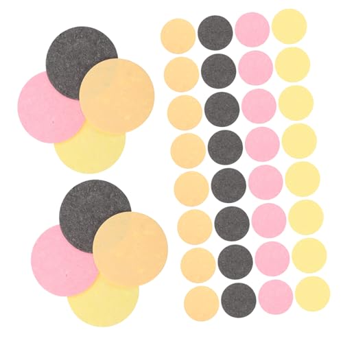 Mikinona 60 Stück Komprimierte Zellulose Gesichtsschwämme Wiederverwendbare Runde Reinigungspads für Empfindliche Haut Sanftes Peeling Make Up Entferner Kompakt und Reisetauglich von Mikinona