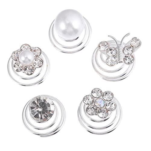 Mikinona 60stücke Perlen Spiral Haarspange Für Hochzeit Braut Haarschmuck Mit Strasssteinen Und Glitzer Haarnadel Harz Elegant Und Stilvoll Für Partys Und Besondere Anlässe von Mikinona