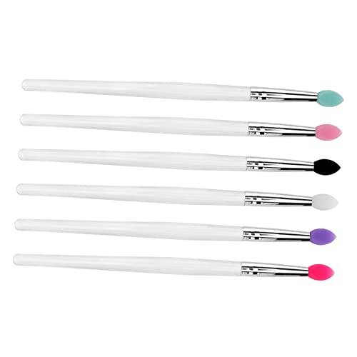 Mikinona 6St Lidschatten Pinsel Make-up Pinsel pro brush Make-up-Applikator aus Silikon doppelseitig kosmetischer Lidschattenpinsel Lidschatten-Applikator bilden einstellen Schaumbürste von Mikinona