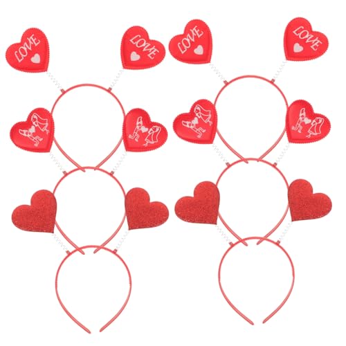 Mikinona -stirnband 6er-pack Rot Dekoration Für Erwachsene Für Valentinstagskostüme von Mikinona