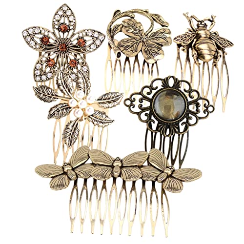 Mikinona 6stücke Vintage Haarspangen Retro Haarkämme Mit Funkelnden Verzierungen Für Hochzeiten Und Festliche Anlässe Haaraccessoires Für Damen Passend Für Jede Frisur von Mikinona