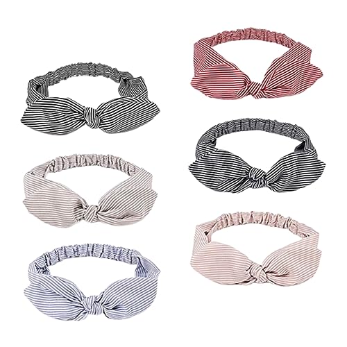 Mikinona Haarband Elastisches Kopftuch 6-teiliges Haar-accessoire Für Damen Gestreiftes Stirnband Elastischer Kopfschmuck Für Damen Haarband-set von Mikinona