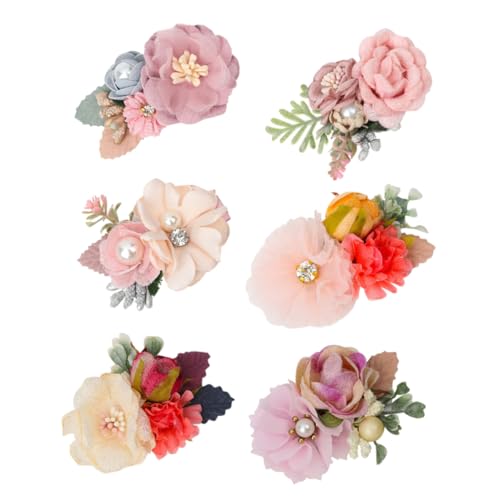 Mikinona 6Stücke Blumenhaarclips Für Damen Simulierte Blumenhaarnadeln Und Perfekter Haarschmuck Für Hochzeiten Partys Und Besondere Anlässe von Mikinona