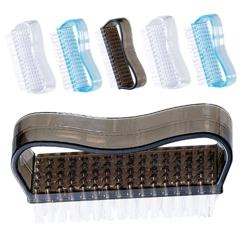 Mikinona 6Stücke Nagelbürsten Mehrzweck Fingernagel Peeling Transparent Effektive Nagelreinigung für Männer für Maniküre von Mikinona