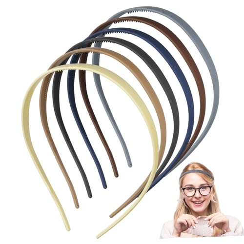 Mikinona 6stücke Dünne Stirnbänder Brillen-stirnbänder Aus Kunststoff Rutschfeste Für Damen Elastische Für Mädchen Und Brillenträger von Mikinona