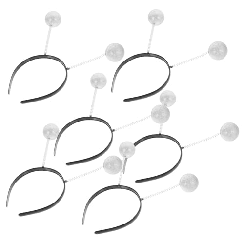 Mikinona 6stücke Haarreif Mit Weißer Kugel Und Licht Party-kopfbedeckung Weihnachts-kopfschmuck Originelles Haar-accessoire Für Erwachsene Und Junge Mädchen von Mikinona