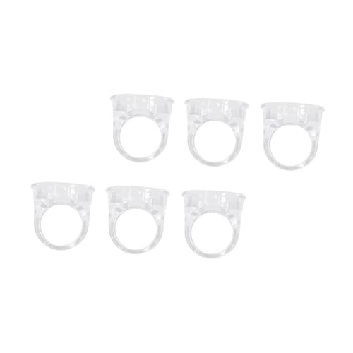 Mikinona 6st Pigmentringbecher Wimpernbecher Verpflanzen Tintenbecherbehälter Wimpern-organizer-becher Tintenring Wimpernbecher Mit Schnellem Volumen Kleberhalter Für Falsche Wimpern Acryl von Mikinona