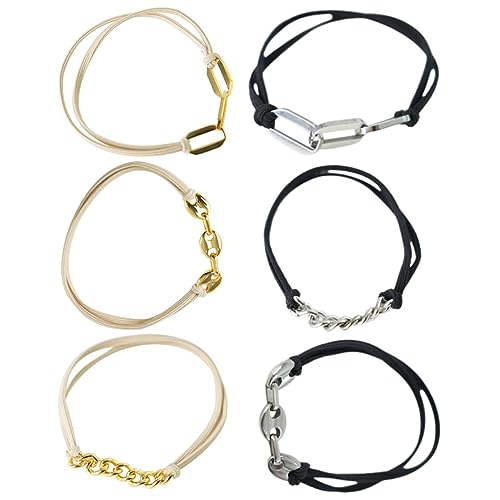 Mikinona 6stücke Armbandform Haargummis Elastische Haargummi Bänder Für Damen Als Haar Oder Handgelenk-deko-accessoire von Mikinona