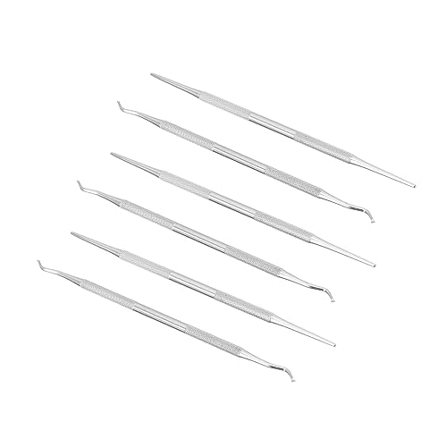 Mikinona 6stücke Edelstahl Nagelreinigung Werkzeugset Für Eingewachsene Zehennägel Maniküre Und Pediküre Rostfrei Professionelles Nagelpflege Satz Für Damen Und Herren Zur Entfernung von Mikinona