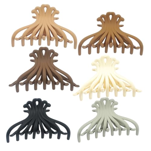 Mikinona 6stücke Große Haarklammern Für Frauen Aus Kunststoff Klauendesign Slip Clips Haar Styling Zubehör Geeignet Für Dickes Und Langes Haar Elegant Und Robust von Mikinona