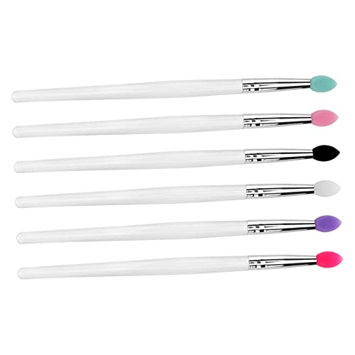 Mikinona 6stücke Silikon-lidschattenpinsel Lidschattenpinsel Zum Auftragen Von Augen-make-up Kosmetikpinsel Für Lidschatten-application von Mikinona
