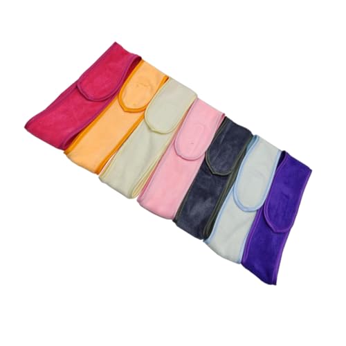 Mikinona 7 Stück Teiliges Spa Stirnband mit praktischem Verschluss Saugfähige Dehnbare Sport und Yoga Haarbänder für Damen Vielseitig für Make Up Gesichtsreinigung Fitness und Wellness von Mikinona