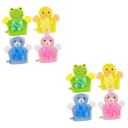 Mikinona 8 Stk Badetuch Für Kinder Kleinkind Handtuch Körperhautreiniger Schwamm Bad-körper-peeling-handschuh Peeling-handschuhe Für Körperwaschmittel Für Kinder Schrubben Bad Luffa Sport von Mikinona