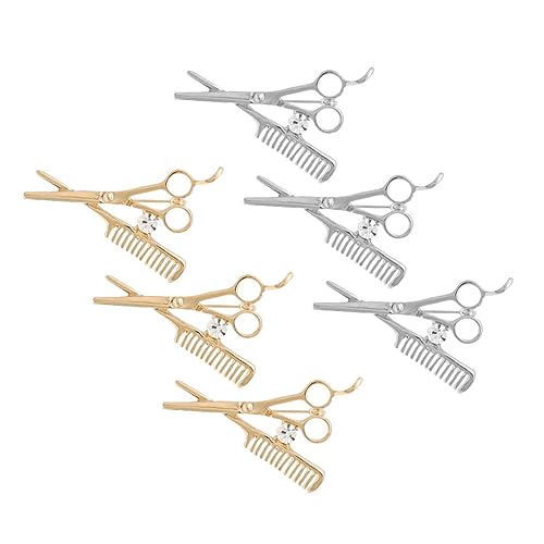 Mikinona 8 Stück Friseurbrosche dekore für friseurkleidung Hochzeit Professional Schicke Brosche friseurbedarf professionell Friseur Brosche Friseurzubehör Zinklegierung von Mikinona