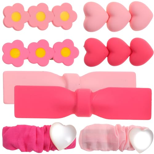 Mikinona 8stücke Mädchen Haarklammern Im Niedlichen Design Haarspangen Rosa Mit Zarten Schleifen Für Kinderfrisuren Und Haardekoration Leicht Und Zu Tragen von Mikinona