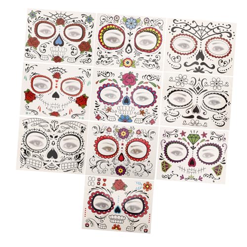 Mikinona 80 Blatt Halloween Gesichtsaufkleber Tag Der Toten Gesichtstattoo Halloween Temporäre Aufkleber Gefälschte Körperaufkleber Tag Der Toten Temporäres Gesicht Mikinona 80 Blatt Halloween Gesichtsaufkleber Tag Der Toten Gesichtstattoo Halloween Temporäre Aufkleber Gefälschte Körperaufkleber Tag Der Toten Temporäres Gesicht von Mikinona