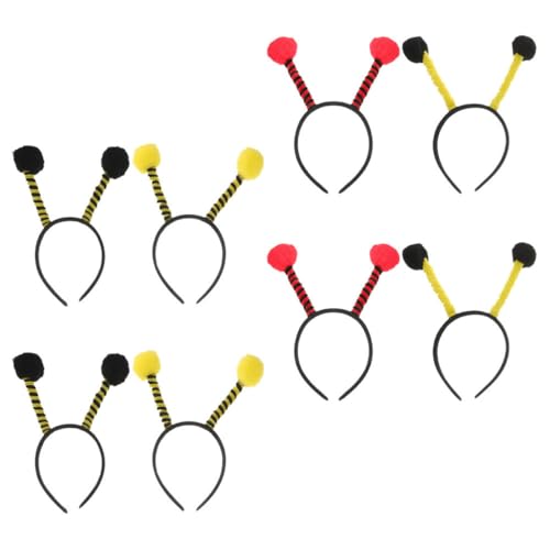 Mikinona 8stücke Teiliges Tierkopfband Lustige Cosplay Haarschmuck Für Karneval Partys Und Festivals Bienen Und Ameisen- -stirnbänder in Gelb Rot Schwarz Und Zitronengelb von Mikinona