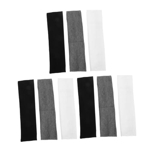 Mikinona 9 Stück Teiliges Yoga Sport Stirnbänder für Damen Rutschfest mit Schweißableitung Elastisch und Einfarbig für Fitness Laufen Radfahren und Workout von Mikinona