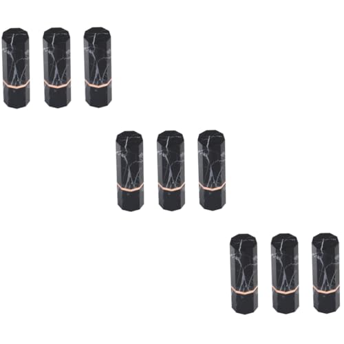 Mikinona 9stücke Leere Marbling Lippenstift Tuben Stilvolles Kreatives Design Für Frauen Schwarze Tragbare Mini-tuben Für Lippenstift Subpackaging Für Und Reisen von Mikinona