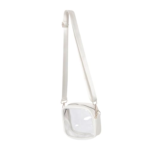 Mikinona Abnehmbare Transparente Crossbody Tasche aus Strapazierfähigem PVC Verstellbarer Gurt Leichte Umhängetasche für Musikveranstaltungen und Sportevents Kleine Schultertasche für von Mikinona