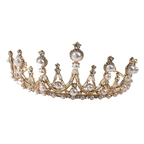 Mikinona Kopfschmuck Braut Stirnband Krone Für Frauen Hochzeit Krone Elegante Gold Verzierungen von Mikinona