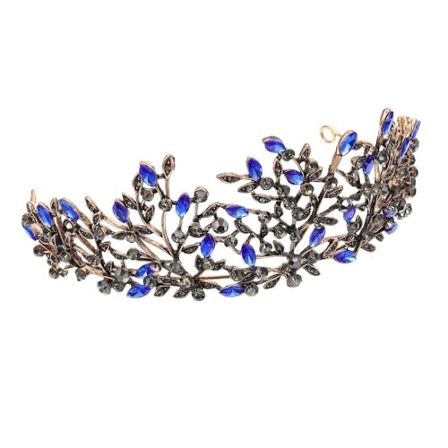 Mikinona Barocke Brautkrone mit Filigranen Strasssteinen Eleganter Haarschmuck für Hochzeit Festival Party Stilvolles Crown Hair Accessory Crown Headband Bridal Hairband Vintage Tiara von Mikinona