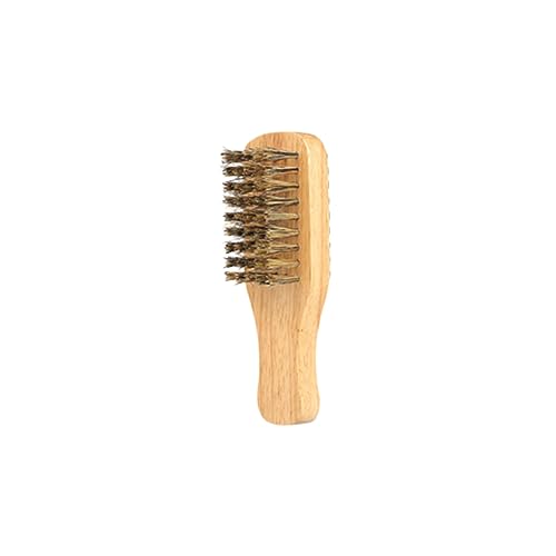 Mikinona Bristle Beard Doppel-seiten Bart Styling Bürste Tragbare Bartbürste Für Männer Professionelle Pflege Mit Holzgriff Kleine Für Unterwegs von Mikinona