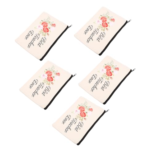 Mikinona 5stücke Kosmetiktasche Aus Baumwoll-Canvas Praktische Schminktasche Für Damen Reise-kulturtasche Mit Stiftfächern Aufbewahrungstasche Für Kosmetika Und Toilettenartikel Mikinona 5stücke Kosmetiktasche Aus Baumwoll-Canvas Praktische Schminktasche Für Damen Reise-kulturtasche Mit Stiftfächern Aufbewahrungstasche Für Kosmetika Und Toilettenartikel von Mikinona