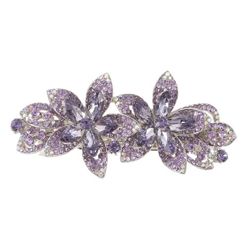 Mikinona Blumen Haarclip mit Kristallen für Damen Rutschfester Dekorativer Haarschmuck für Haartypen für Hochzeiten Partys und Besondere Anlässe von Mikinona