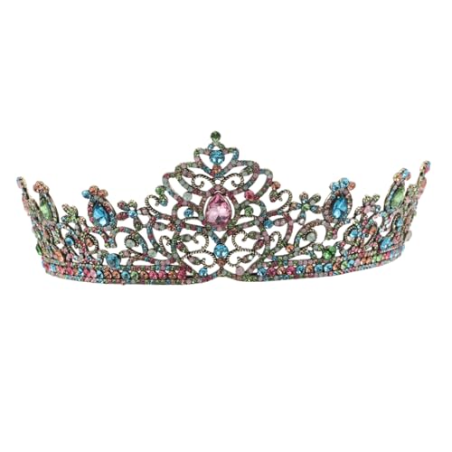 Mikinona Braut Tiara mit Funkelnden Kristallen Luxuriöse Legierungskrone Edles Haarschmuck Accessoire für Hochzeit Party Abschlussball und Fotoshootings Eleganter Brautschmuck von Mikinona