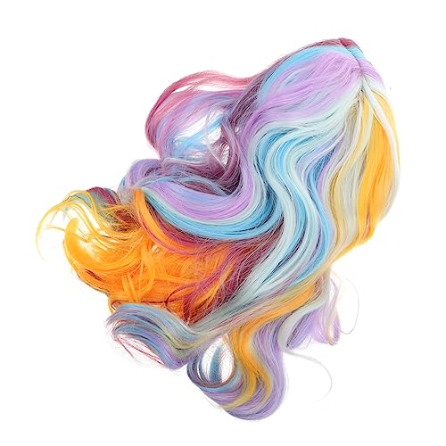 Mikinona Bunte Kurze Perücke Für Damen Wellig Schulterlang Synthetische Cosplay Perücke Für Karneval Halloween Und Feste Leicht Zu Reinigen Hitzebeständig Für Kostüme Und Alltag von Mikinona