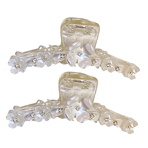 Mikinona 2stücke Blumen Haarklammer Für Damen Große Blumenklammer Aus Hochwertigem Material Praktische Haaraccessoires Für Langes Haar Geeignet Für Verschiedene Anlässe von Mikinona