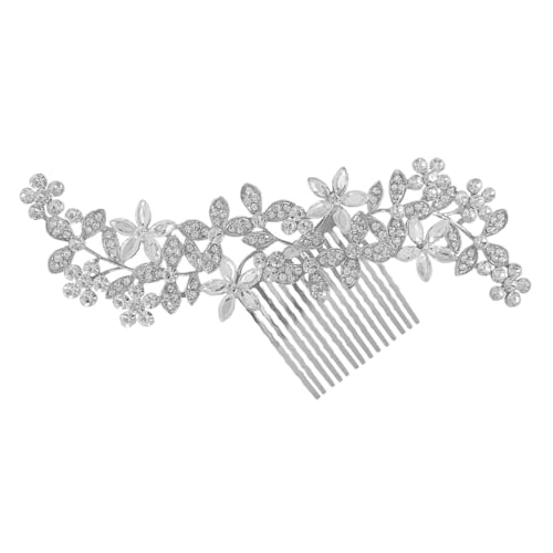 Mikinona Eleganter Brautschmuck Haarkamm Mit Strasssteinen Hochzeits Haarkamm Als Haaraccessoire Für Braut Für Festliche Anlässe von Mikinona