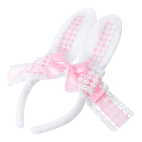 Mikinona Kaninchen Ohr Stirnband Bunny Haarband Lolita Kopfschmuck Cosplay Party Accessoires Für Feiertage Büro Pyjama Hochzeit von Mikinona
