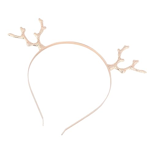 Mikinona Festliches Haarband mit Geweih Design Metallisches Antler Haaraccessoire für Weihnachten für Kostümpartys und Fotoshootings Geeignet für Mädchen und Erwachsene von Mikinona