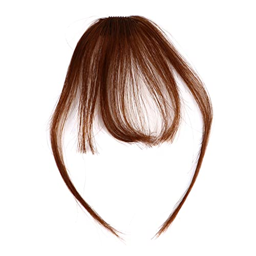 Mikinona Frauen Luftrand Schwarz Haaraufsatz Fransen dünn zart perücke Fransen Luftsaum Frau Haarknall vorderes Haar knallt vorderer Haarkranz Haarsträhnen Brown von Mikinona