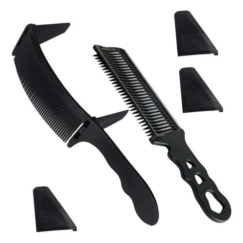 Mikinona Positionierungskämme Für Haarschnitt Professionelle Friseur Kämme Mit Stylingkamm Aus Kunststoff Für Männer Und Bart Styling von Mikinona