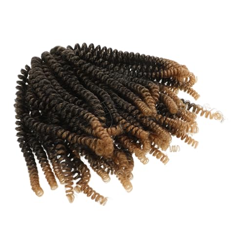 Mikinona Geflochtene Perücke Mit Federndem Farbverlauf Gehäkelt Schwarz Kunsthaar Zum Flechten Und Drehen Für Damen Lockige Butterfly Locs Extensions Distressed Butterfly Locs von Mikinona
