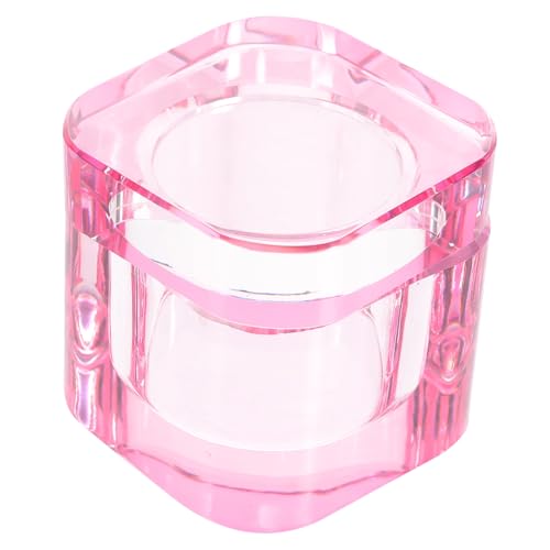 Mikinona Gel Polish Nail Dish Cup Kristallglas Nail Dappen Bowl Acrylnägel Flüssigkeitshalter Mit Deckel von Mikinona